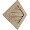 Ekena Millwork Timberthane Hand Hewn Diamond Faux Wood Non-Functional Gable Vent, Primed Tan, 36"W x 36"H GVURDI36X36DHHPR - alternate 4